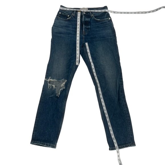 Everlane The Cheeky High Rise Button Fly Distressed Jeans Size 26 Women’s - Picture 5 of 6